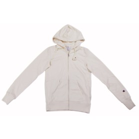 Champion FULL ZIP HOODIE SWEATSHIRT Heavy Soft Compact Spring Poly Terry Donna Naturale