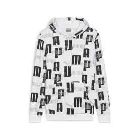 PUMA ESS+ LOGO LAB AOP Hoodie TR PUMA White
