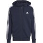 adidas IC0433 M 3S FT FZ HD Felpa con Cappuccio LEGINK/WHITE