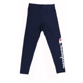 Champion 3/4 LEGGINGS Cotton Lycra gr.230 Basic Logo Grande Blu Navi