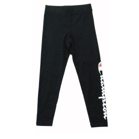 Champion 3/4 LEGGINGS Cotton Lycra gr.230 Basic Logo Grande Nero