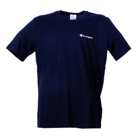 Champion TEE Light Cotton Jersey Donna Logo Piccolo Cotone Blu Navi