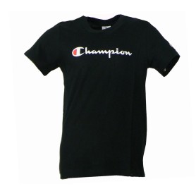 Champion TEE Light Cotton Jersey Donna Logo Grande Cotone Nero