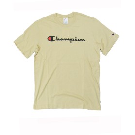 Champion TEE Light Cotton Jersey Uomo Logo Grande Cotone Beige