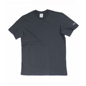 Champion SS TEE Light Cotton Jersey Uomo Logo Piccolo Cotone Marrone