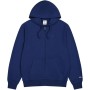 Champion FULL ZIP HOODIE SWEATSHIRT Heavy Soft Compact Spring Poly Terry Blu Navi Uomo