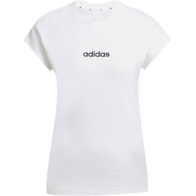 adidas Essentials Linear donna Cotton Tee - White/Black