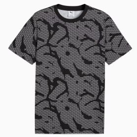 PUMA T-Shirt Uomo Ess+Logo Lab AOP Tee 684668 (Nero)
