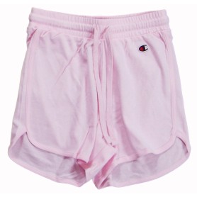 Champion SHORT Soft Cotton Rib Donna Logo Piccolo Cotone Rosa