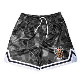 Srimmage Bermuda Basketball CAMO WOOD THE WORM Black