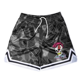 Srimmage Bermuda Basketball CAMO WOOD POR TRES Black