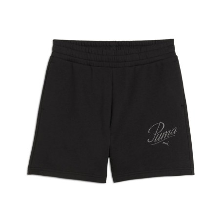 PUMA Ess Script High-Waist Shorts 5"
