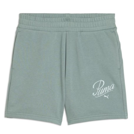 PUMA Ess Script High-Waist Shorts 5"