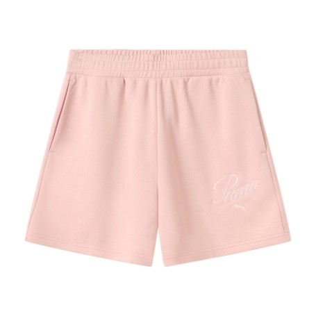 PUMA Ess Script High-Waist Shorts 5"