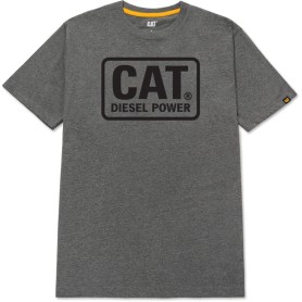 Maglietta Caterpillar CAT Diesel Power con vestibilità classica Heather Grey-Tellow