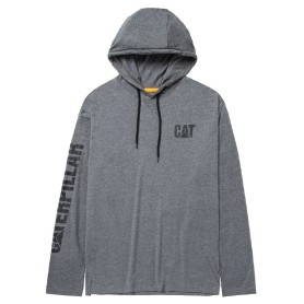 T-Shirt manica lunga con cappuccio CAT - UPF Defender Long Sleeve Tee Dark Heather Grey