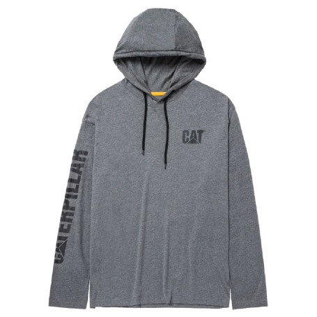 T-Shirt manica lunga con cappuccio CAT - UPF Defender Long Sleeve Tee Dark Heather Grey