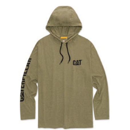 T-Shirt manica lunga con cappuccio CAT - UPF Defender Long Sleeve Tee Marshland Heather