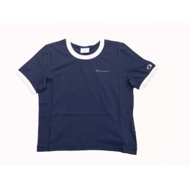 T-shirt crop donna Champion girocollo – Crop top manica corta stile casual moderno Blu