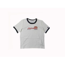 T-shirt crop donna Champion girocollo – Crop top manica corta stile casual moderno Panna ys084