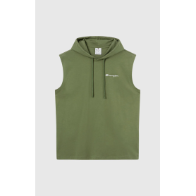 Canotta con cappuccio uomo Champion Icons – Jersey di cotone leggero, senza maniche Verde