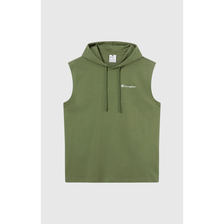 Canotta con cappuccio uomo Champion Icons – Jersey di cotone leggero, senza maniche Verde