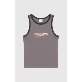 Champion Canotta ringer donna con grafica – Top senza maniche in cotone stile sportivo casual Grigio