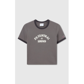 T-shirt crop donna Champion girocollo – Crop top manica corta stile casual moderno Grigio