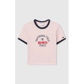 T-shirt crop donna Champion girocollo – Crop top manica corta stile casual moderno Rosa