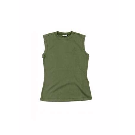 Canotta donna Champion Icons – Smanicata in tessuto a costina elasticizzata con effetto slavato Verde