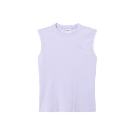 Canotta donna Champion Icons – Smanicata in tessuto a costina elasticizzata con effetto slavato Viola