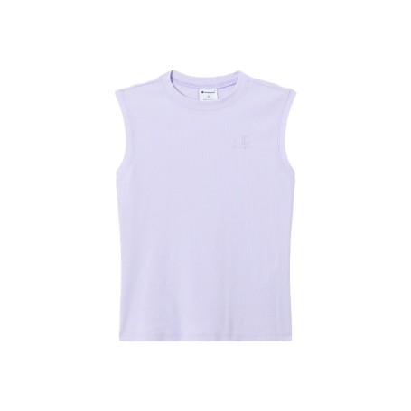 Canotta donna Champion Icons – Smanicata in tessuto a costina elasticizzata con effetto slavato Viola