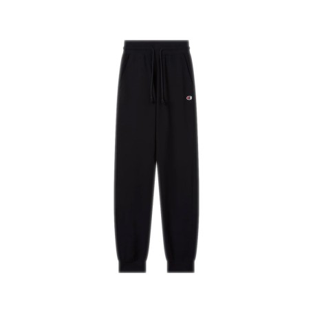 Pantaloni Donna Champion Icons Slim Fit con Polsino in Cotone Elasticizzato Nero