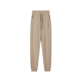 Pantaloni Donna Champion Icons Slim Fit con Polsino in Cotone Elasticizzato Beige