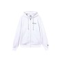 Champion Felpa Uomo con Cappuccio e Zip Icons Regular Fit in Cotone e Poliestere 310 g con Tasche e Logo Ricamato Bianco