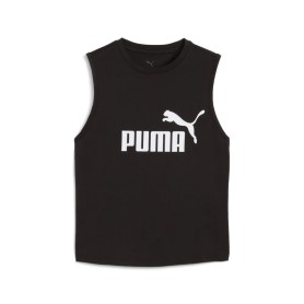 Puma Canotta Donna Sportiva Slim Fit in Cotone – Tank Top Girocollo con Logo N.1 Nero