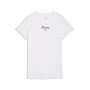 Puma T-Shirt Donna ESS Script in Cotone Beige – Maglietta Girocollo Regular Fit Casual Manica Corta PUMA White