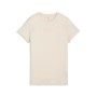 Puma T-Shirt Donna ESS Script in Cotone Beige – Maglietta Girocollo Regular Fit Casual Manica Corta Alpine Snow