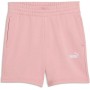 PUMA Ess Small No. 1 Logo 5'' Pantaloncini a Vita Alta TR Rosa