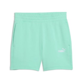PUMA Ess Small No. 1 Logo 5'' Pantaloncini a Vita Alta TR Mint Jelly