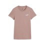 Puma T-Shirt Donna ESS Small Logo Rosa in Cotone Manica Corta Relaxed Fit Casual