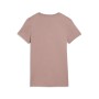 Puma T-Shirt Donna ESS Small Logo Rosa in Cotone Manica Corta Relaxed Fit Casual