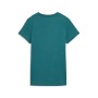 Puma T-Shirt Donna ESS Small Logo Verde in Cotone Manica Corta Relaxed Fit Casual