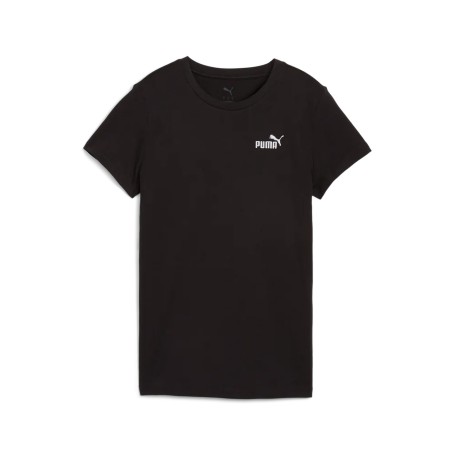 Puma T-Shirt Donna ESS Small Logo Nera in Cotone Manica Corta Relaxed Fit Casual Nero