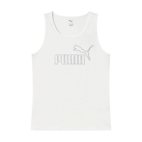Puma Canotta Donna Lavanda in Cotone – Tank Top Sportivo Casual con Logo Lucido Bianco