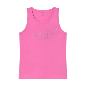 Puma Canotta Donna Lavanda in Cotone – Tank Top Sportivo Casual con Logo Lucido Fuxia