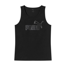 Puma Canotta Donna Lavanda in Cotone – Tank Top Sportivo Casual con Logo Lucido Nero