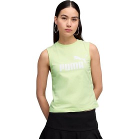 Puma Canotta Donna Sportiva Slim Fit in Cotone – Tank Top Girocollo con Logo N.1 Apple Spritz