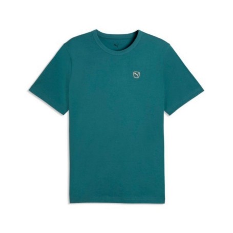 Puma T-Shirt Uomo Essentials Elevated in Cotone – Maglietta Girocollo Regular Fit Casual Manica Corta Emerald Ice