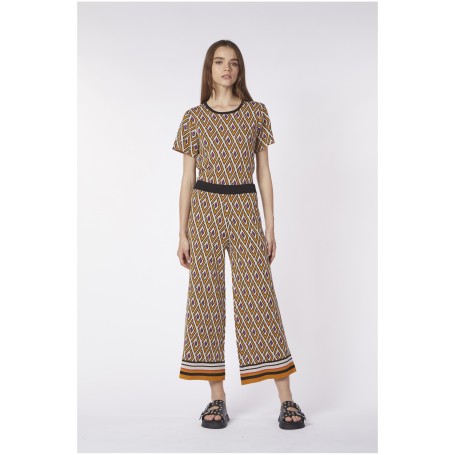 PANTALONI LAVORAZIONE JACQUARD DISEGNO GEOMETRICO